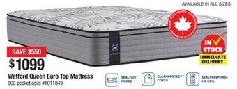 Bad Boy Superstore Watford queen euro top mattress offer