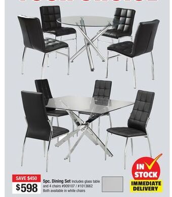 Bad Boy Superstore 5pc. dining set offer