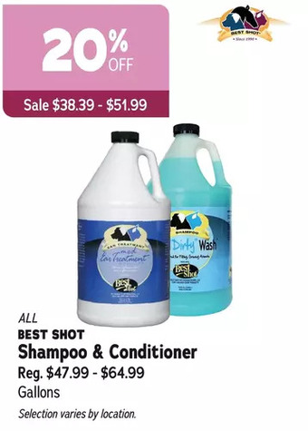 Ren’s Pets Depot Best shot shampoo & conditioner offer