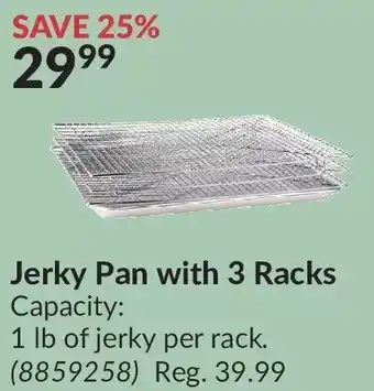 Princess Auto Valley sportsman jerky pan with 3 racks offer
