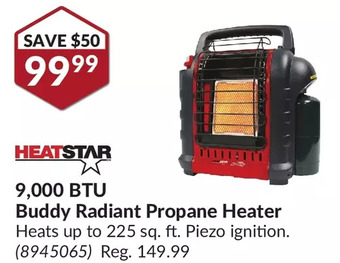 Princess Auto Heatstar 9,000 btu buddy radiant propane heater offer