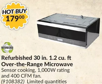 Princess Auto Refurbished 30 in. 1.2 cu. ft over-the-range microwave offer
