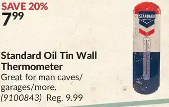 Princess Auto Standing oil tin wall thermometer offer