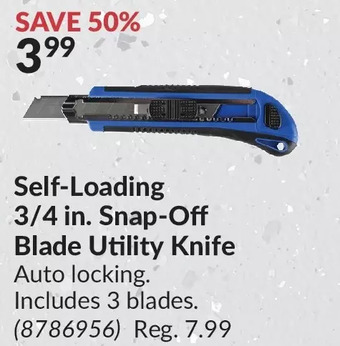 Princess Auto Self-loading 3/4 in. snap-off blade utility knife offer