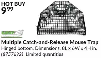 Princess Auto Grip multiple catch-and-release mouse trap offer