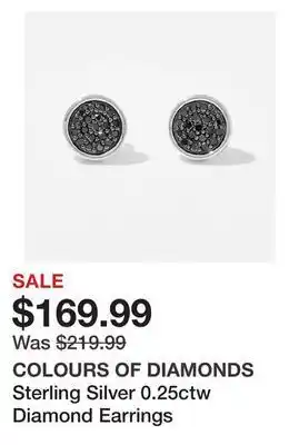 TSC Stores Sterling silver 0.25ctw diamond earrings offer