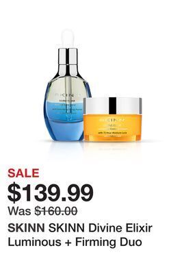 TSC Stores Skinn divine elixir luminous + firming duo offer