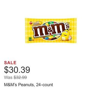 Costco M&m's peanuts, 24-count offer