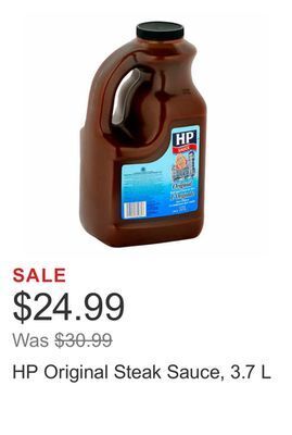 Costco Hp original steak sauce, 3.7 l offer