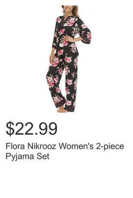 Costco Flora nikrooz women's 2-piece pyjama set offer