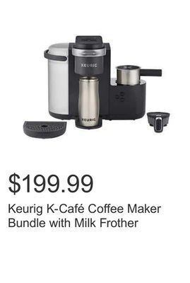 Costco Keurig k-café coffee maker bundle with milk frother offer