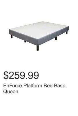 Costco Enforce platform bed base, queen offer