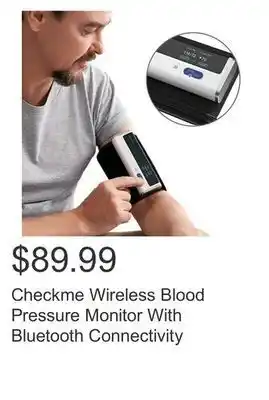 Checkme wireless blood pressure monitor with bluetooth connectivity