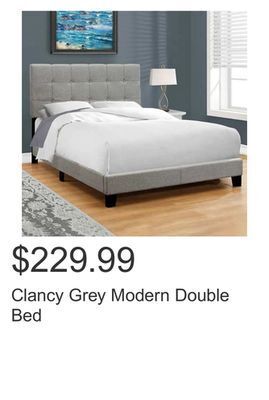 Costco Clancy grey modern double bed offer