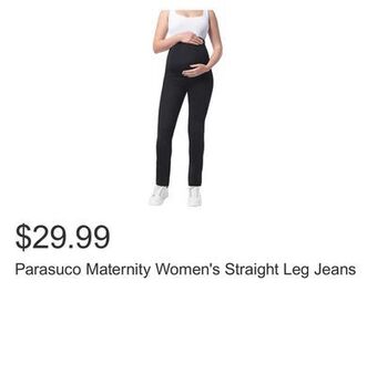 Costco Parasuco maternity women's straight leg jeans offer