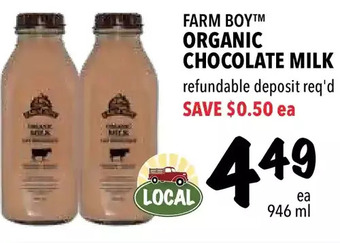 Farm Boy Farm boy organic chocolate milk offer