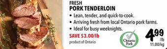 Farm Boy Fresh pork tenderloin offer