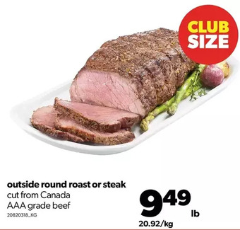 Real Canadian Superstore Outside round roast or steak offer