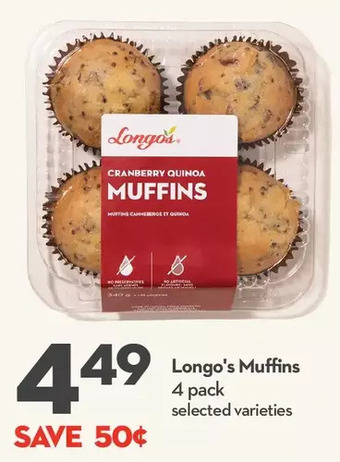 Longo's Longo's muffins offer