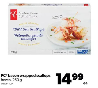 Real Canadian Superstore Pc bacon wrapped scallops offer
