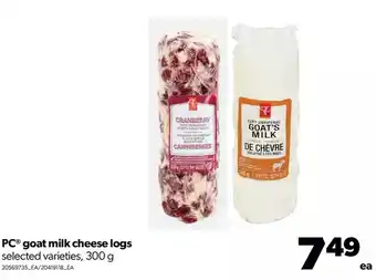 Real Canadian Superstore Pc goat milk cheese logs offer