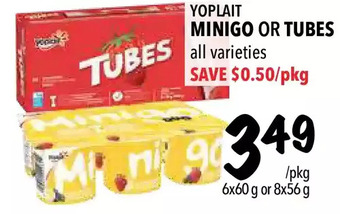 Farm Boy Yoplait minigo or tubes offer
