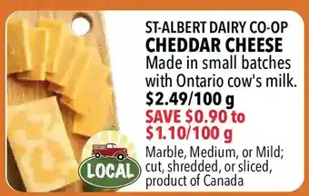 Farm Boy St-albert dairy co-op cheddar cheese offer