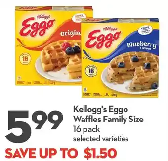 Longo's Kellogg's eggo waffles family size offer