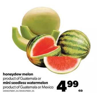 Real Canadian Superstore Honeydew melon or mini seedless watermelon offer