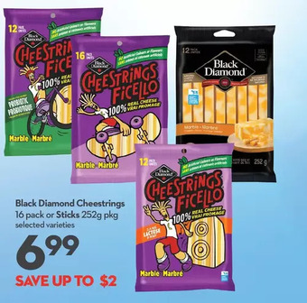 Longo's Black diamond cheestrings or sticks offer
