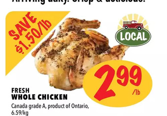 Farm Boy Fresh whole chicken offer