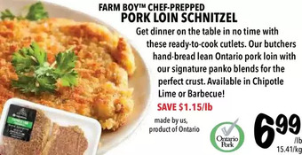 Farm Boy Farm boy chef-prepped pork loin schnitzel offer