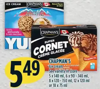 Marché Adonis Chapman's ice cream offer