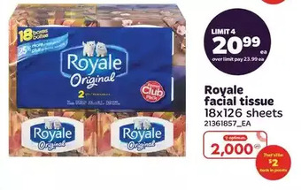 Real Canadian Superstore Royale facial tissue offer