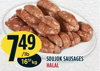 Marché Adonis Soujok sausages offer