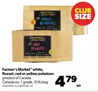 Real Canadian Superstore Farmer's market white, russet, red or yellow potatoes offer