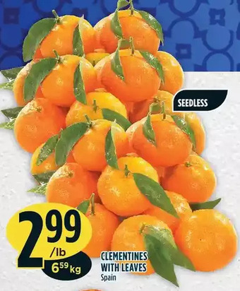Marché Adonis Clementines with leaves offer