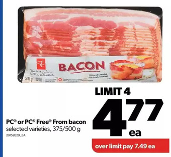 Real Canadian Superstore Pc or pc free from bacon offer