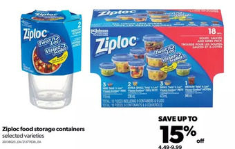 Real Canadian Superstore Ziploc food storage containers offer