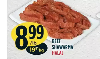 Marché Adonis Beef shawarma offer