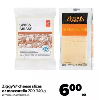 Real Canadian Superstore Ziggy's cheese slices or mozzarella offer