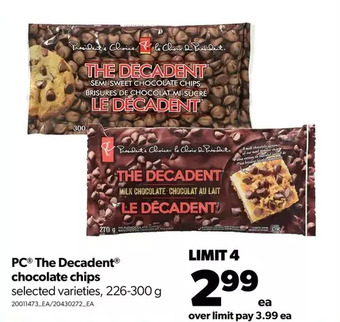 Real Canadian Superstore Pc the decadent chocolate chips offer