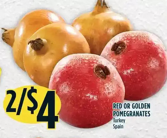 Marché Adonis Red or golden pomegranates offer