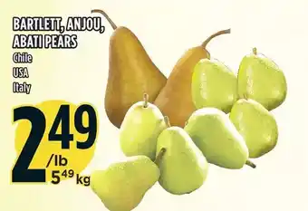 Marché Adonis Bartlett, anjou, abati pears offer