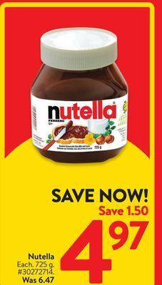 Walmart Nutella offer