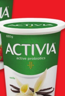 Walmart Activia tubs 650 g yogurt offer