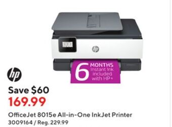Staples Hp officejet 8015e all-in-one inkjet printer offer