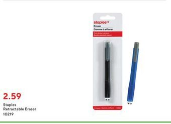 Staples Staples retractable eraser offer