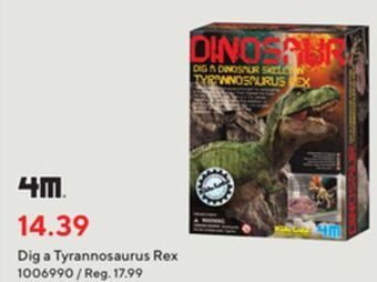 Staples 4m dig a tyrannosaurus rex offer