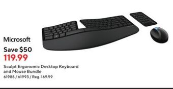 Staples Microsoft sculpt ergonomic desktop keyboard and mouse bundle offer